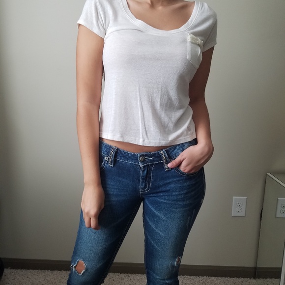 Boot Cut M Series Distressed Denim Stitch Low-rise - Picture 5 of 6